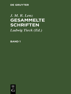 cover image of Gesammelte Schriften. Band 1